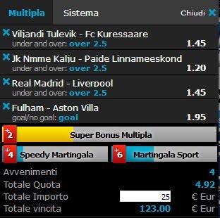 scommesse pronte di oggi 2018-05-26