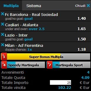 scommesse pronte di oggi 2018-05-20