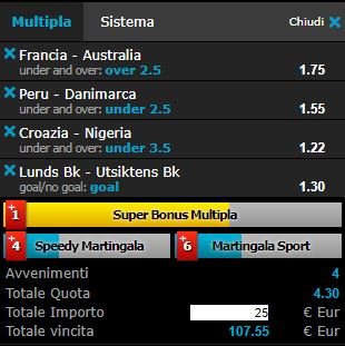 scommesse pronte di oggi 2018-06-16