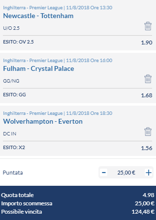 scommesse pronte Premier League 2018-08-11