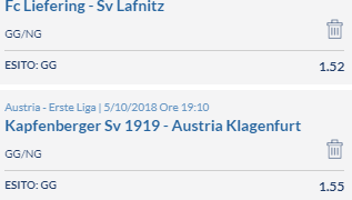 Scommessa vincente 05-10-18