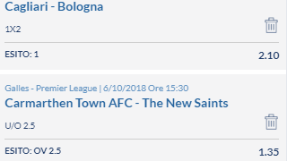 Scommesse vincenti 06-10-18