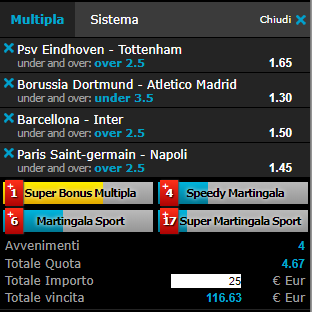 scommesse pronte Champions League 2018-10-23