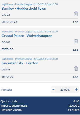 scommesse pronte Premier League 2018-10-06