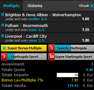 schedina premier league 27-10-18