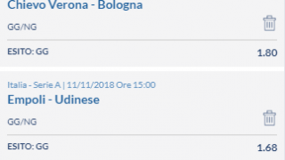 Scommesse vincenti 11-11-18