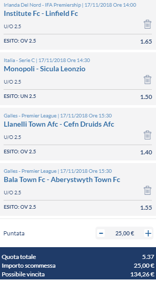 scommesse pronte di oggi 2018-11-17