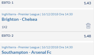 Scommesse vincenti 16-12-18