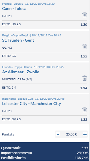 scommesse pronte di oggi 2018-12-18