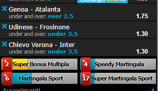 Scommesse vincenti 22-12-18