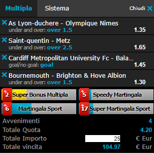 scommesse pronte di oggi 2019-01-05