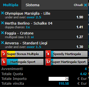 scommesse pronte di oggi 2019-01-25