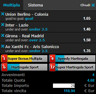 scommesse pronte di oggi 2019-01-31