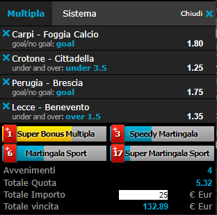 scommesse pronte Serie b 2019-01-19