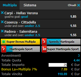 scommesse pronte Serie b 2019-02-02