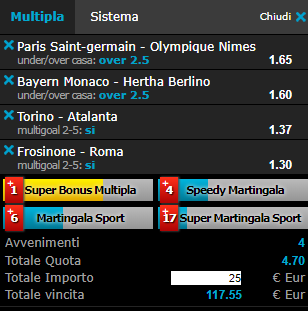 scommesse pronte di oggi 2019-02-23