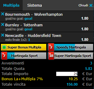 schedina premier league 23-02-19
