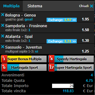 scommesse pronte Serie a 2019-02-10