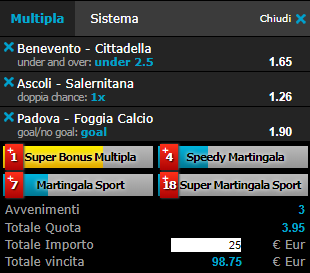 scommesse pronte Serie b 2019-02-16