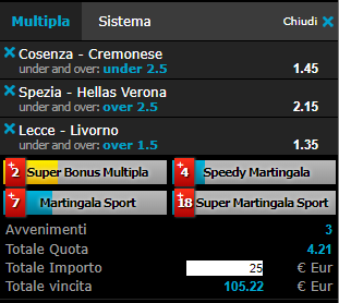 scommesse pronte Serie b 2019-02-16