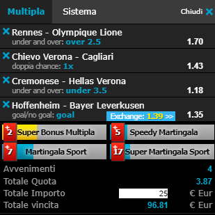 scommesse pronte di oggi 2019-03-29