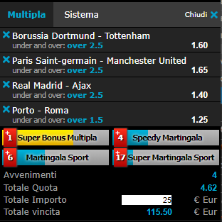 scommesse pronte Champions League 2019-03-05