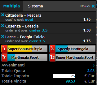 scommesse pronte Serie b 2019-03-09