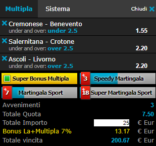 scommesse pronte Serie b 2019-03-09