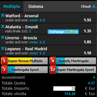 scommesse pronte di oggi 2019-04-15