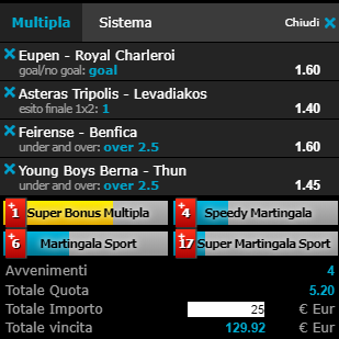 scommesse pronte di oggi 2019-04-07