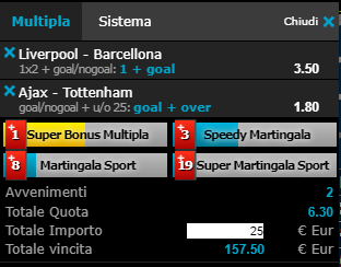scommesse pronte Champions League 2019-05-08