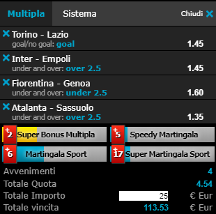 schedina serie a 26-05-19