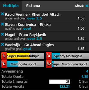 scommesse pronte di oggi 2019-05-25