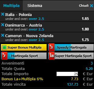 scommesse pronte di oggi 2019-06-20