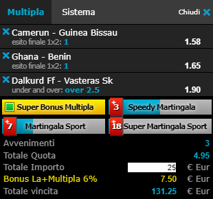 scommesse pronte di oggi 2019-06-25