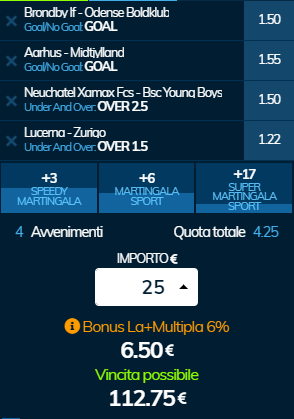 scommesse pronte di oggi 2019-07-28