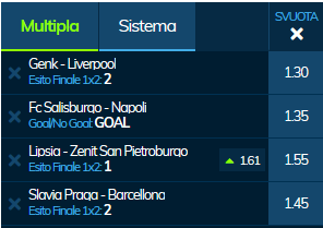 scommesse pronte Champions League 2019-10-22