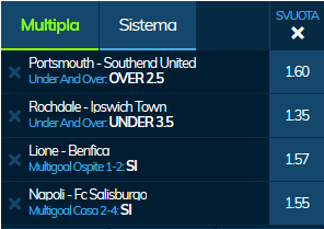 scommesse pronte di oggi 