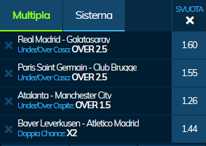 scommesse pronte Champions League 2019-11-05