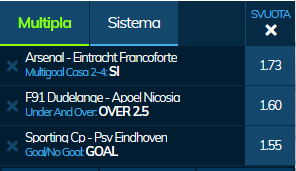 scommesse pronte Europa League 2019-11-28