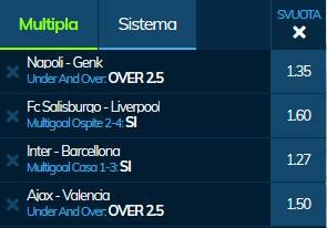 scommesse pronte Champions League 2019-12-10