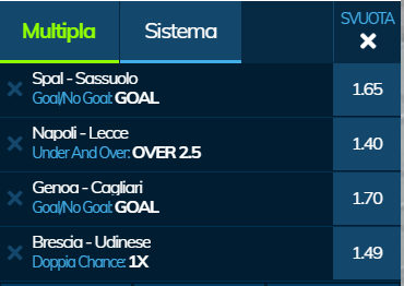 scommesse pronte Serie a 2020-02-09