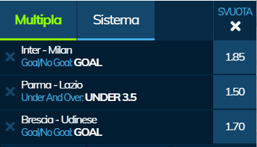 scommessa serie a 09-02-20