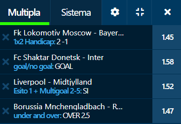 scommesse pronte Champions League 2020-10-27