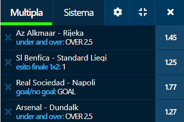 scommesse pronte Europa League 2020-10-29