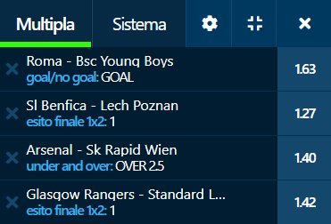 scommessa europa league 03-12-20