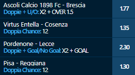 scommesse pronte Serie b 2021-01-30