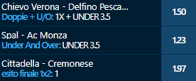 scommesse pronte Serie b 2021-01-31