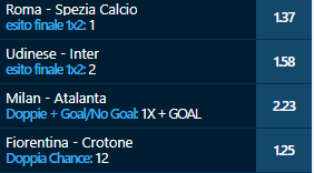 scommesse pronte Serie a 2021-01-23