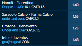 scommesse pronte Serie a 2021-01-17